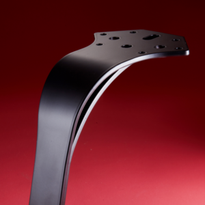AF113 Matte Black Iron Sofa Leg with Dual Curved 7-Shaped Plates